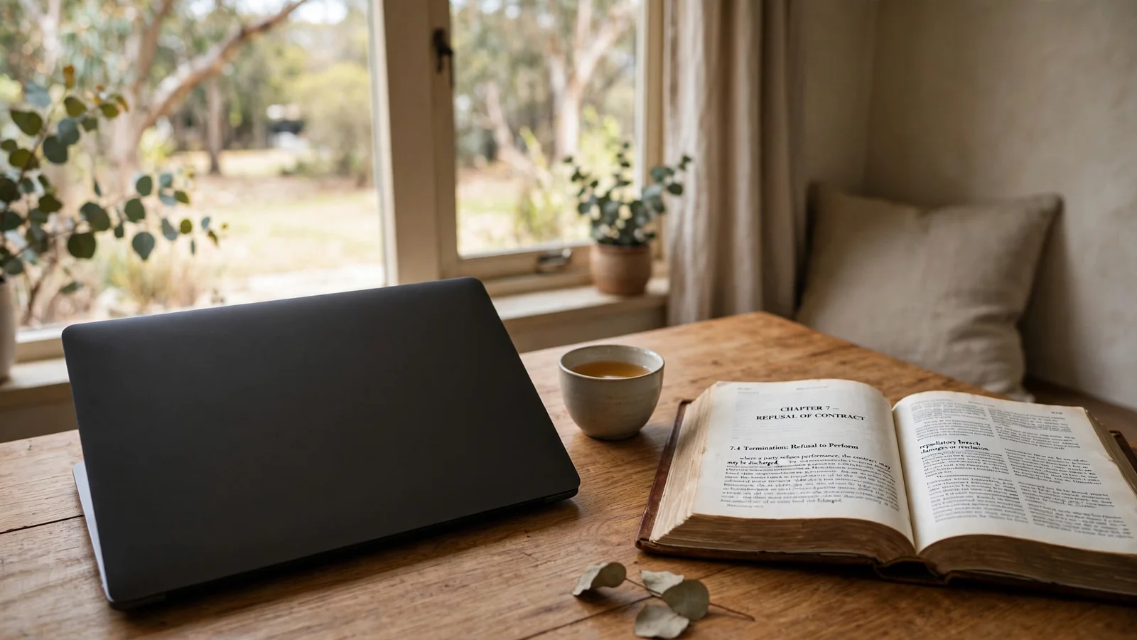 Closed laptop on a desk suggesting blocked online gambling access